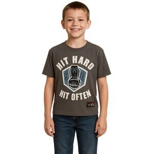 Roman Reigns WWE Youth Large Hit Hard Hit Often Believe That Gray T-Shirt